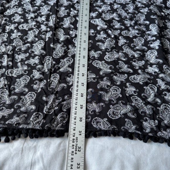 Bikini Village Women's Aztec Floral Beach Cover Up Top Black Large Vacation Pool - Picture 10 of 12